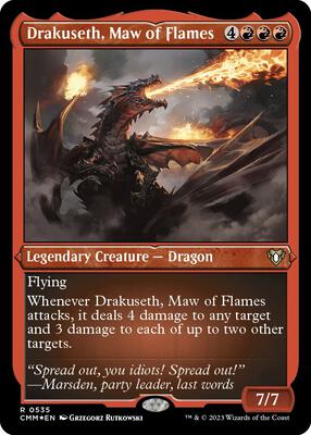 Drakuseth, Maw of Flames (Foil Etched) card from Commander Masters