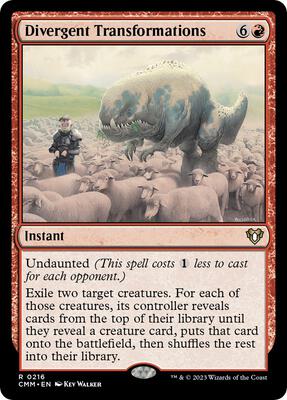 Divergent Transformations card from Commander Masters