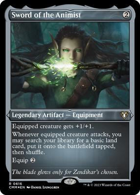 Sword of the Animist (Foil Etched) card from Commander Masters