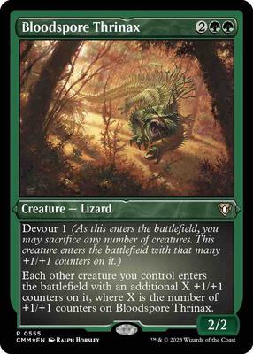 Bloodspore Thrinax (Foil Etched) card from Commander Masters