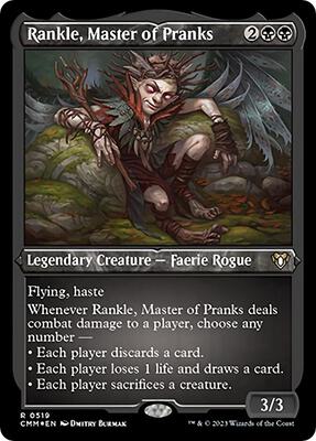 Rankle, Master of Pranks (Foil Etched) card from Commander Masters