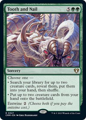 Tooth and Nail card from Commander Masters