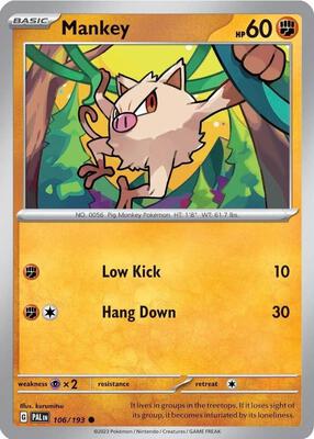 Mankey - 106/193 (Cosmos Holo) card from Miscellaneous Cards & Products
