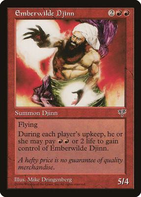 Emberwilde Djinn card from Mirage