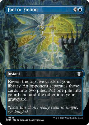 Fact or Fiction (Borderless) card from Commander Masters