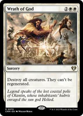 Wrath of God card from Commander Masters