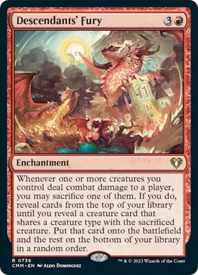 Descendants' Fury card from Commander Masters