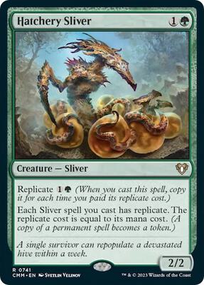 Hatchery Sliver card from Commander Masters