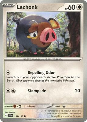 Lechonk - 154/198 (Holo) card from Deck Exclusives
