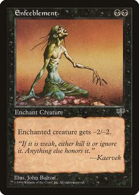 Enfeeblement card from Mirage