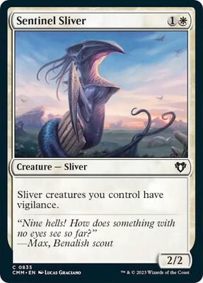 Sentinel Sliver card from Commander Masters