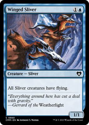 Winged Sliver card from Commander Masters