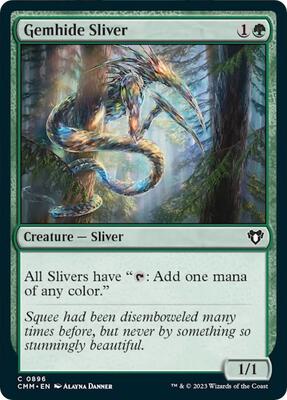 Gemhide Sliver card from Commander Masters