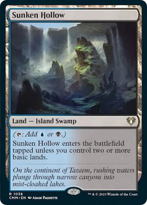 Sunken Hollow card from Commander Masters