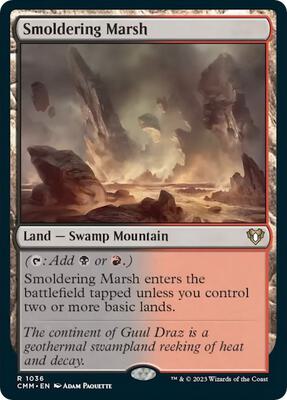 Smoldering Marsh card from Commander Masters