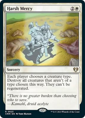 Harsh Mercy card from Commander Masters