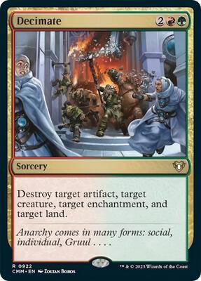 Decimate card from Commander Masters