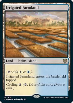 Irrigated Farmland card from Commander Masters