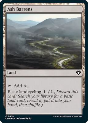 Ash Barrens card from Commander Masters