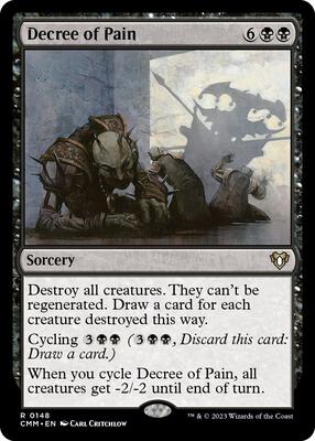 Decree of Pain card from Commander Masters