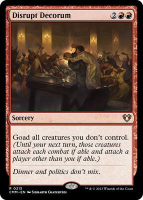 Disrupt Decorum card from Commander Masters