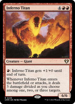Inferno Titan card from Commander Masters