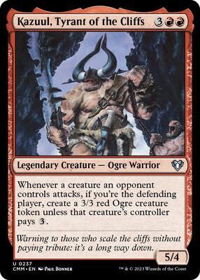 Kazuul, Tyrant of the Cliffs card from Commander Masters