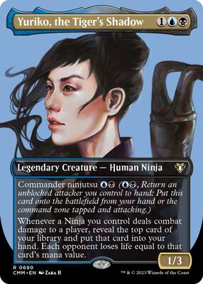 Yuriko, the Tiger's Shadow (Borderless) card from Commander Masters