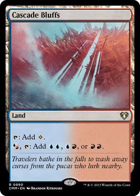 Cascade Bluffs card from Commander Masters