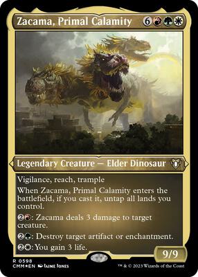 Zacama, Primal Calamity (Foil Etched) card from Commander Masters