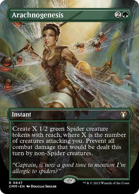 Arachnogenesis (Borderless) card from Commander Masters