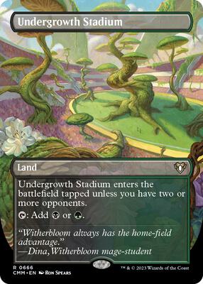 Undergrowth Stadium (Borderless) card from Commander Masters