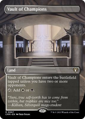 Vault of Champions (Borderless) card from Commander Masters