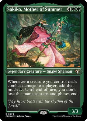 Sakiko, Mother of Summer (Foil Etched) card from Commander Masters