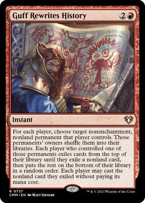 Guff Rewrites History card from Commander Masters
