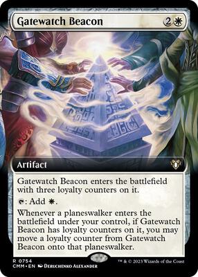 Gatewatch Beacon (Extended Art) card from Commander Masters