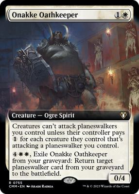 Onakke Oathkeeper (Extended Art) card from Commander Masters