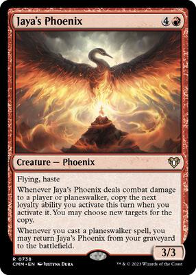 Jaya's Phoenix card from Commander Masters