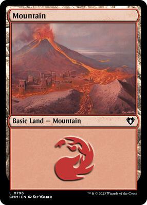 Mountain (0796) card from Commander Masters