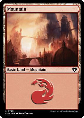 Mountain (0795) card from Commander Masters