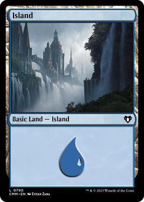 Island (0790) card from Commander Masters