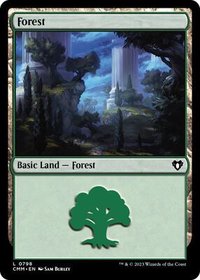 Forest (0798) card from Commander Masters