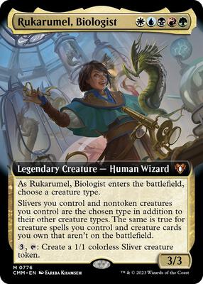 Rukarumel, Biologist (Extended Art) card from Commander Masters