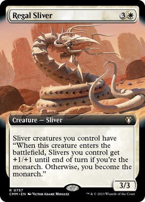 Regal Sliver (Extended Art) card from Commander Masters