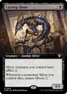 Lazotep Sliver (Extended Art) card from Commander Masters