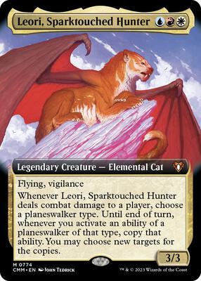 Leori, Sparktouched Hunter (Extended Art) card from Commander Masters