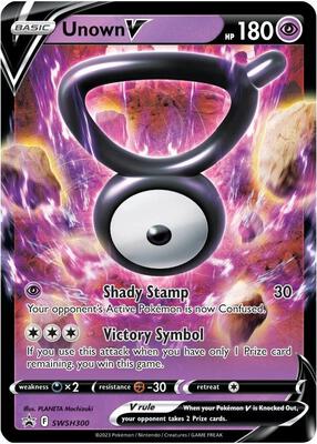Unown V - SWSH300 card from SWSH: Sword & Shield Promo Cards