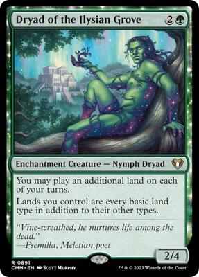 Dryad of the Ilysian Grove card from Commander Masters