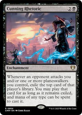 Cunning Rhetoric card from Commander Masters