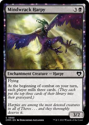 Mindwrack Harpy card from Commander Masters